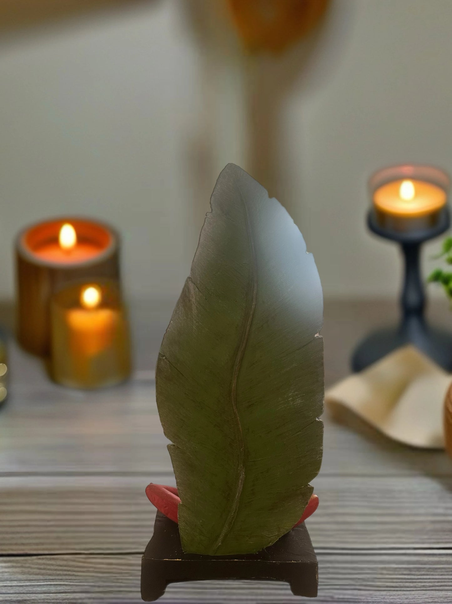 El boyaması dekoratif Meditasyon Kadın Heykeli - Doğanın Nefesi arka açıdan görsel #3