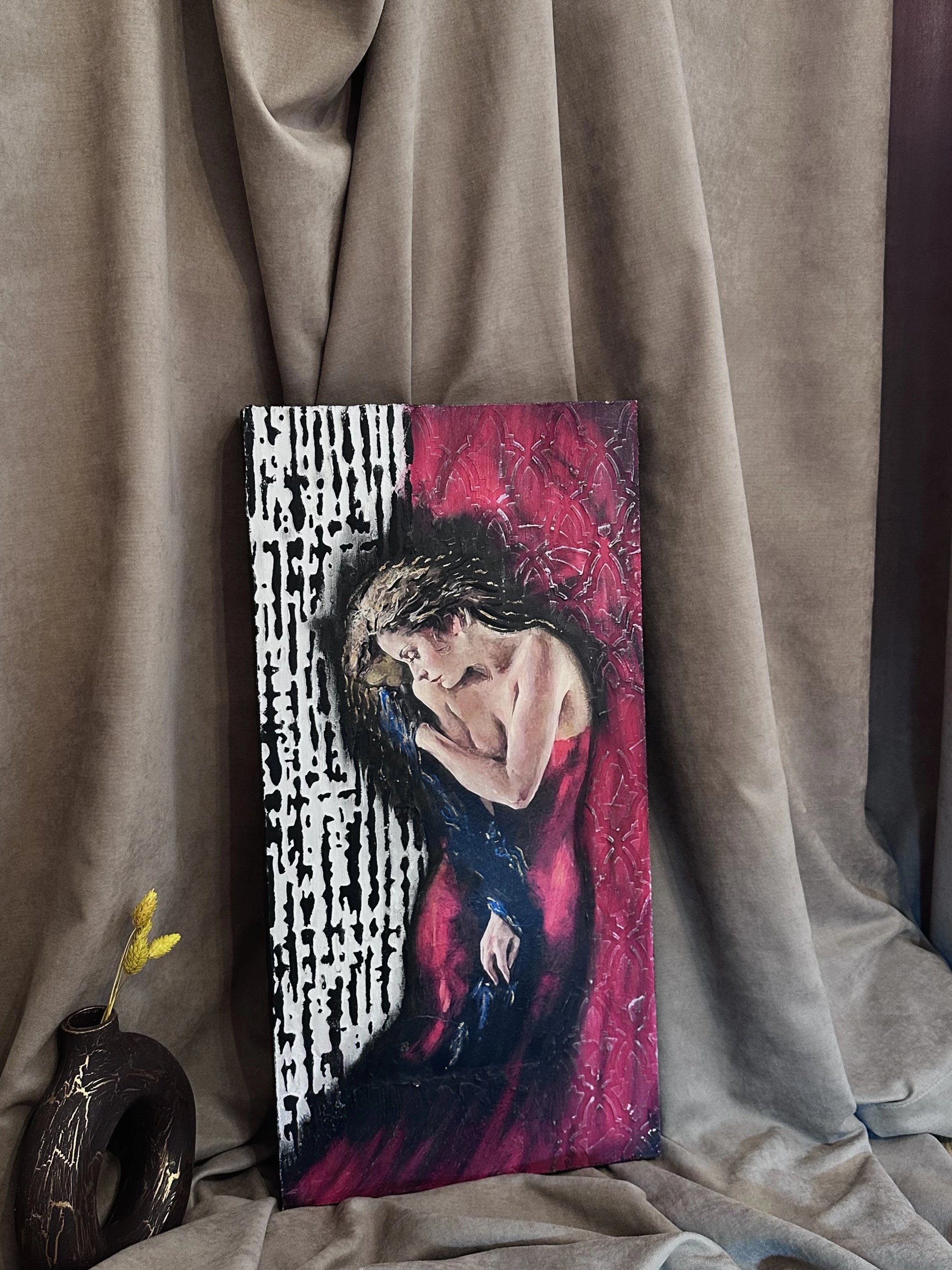 Gizlenen Duygu Dekoratif Ahşap Tablo - Önden Görünüm