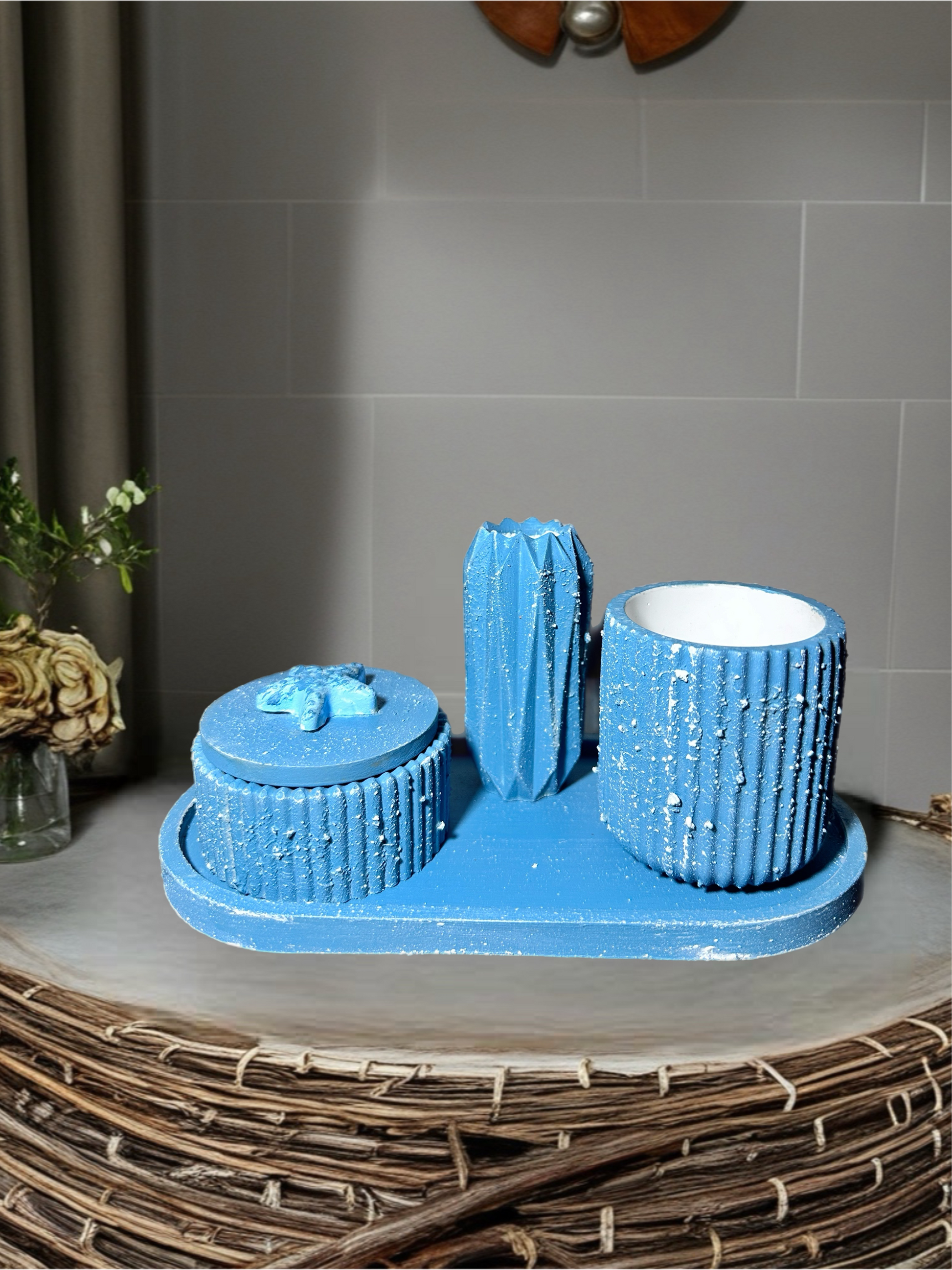 Mavi Ezgi Dekoratif Kapaklı Düzenleyici - Genel Görünüm