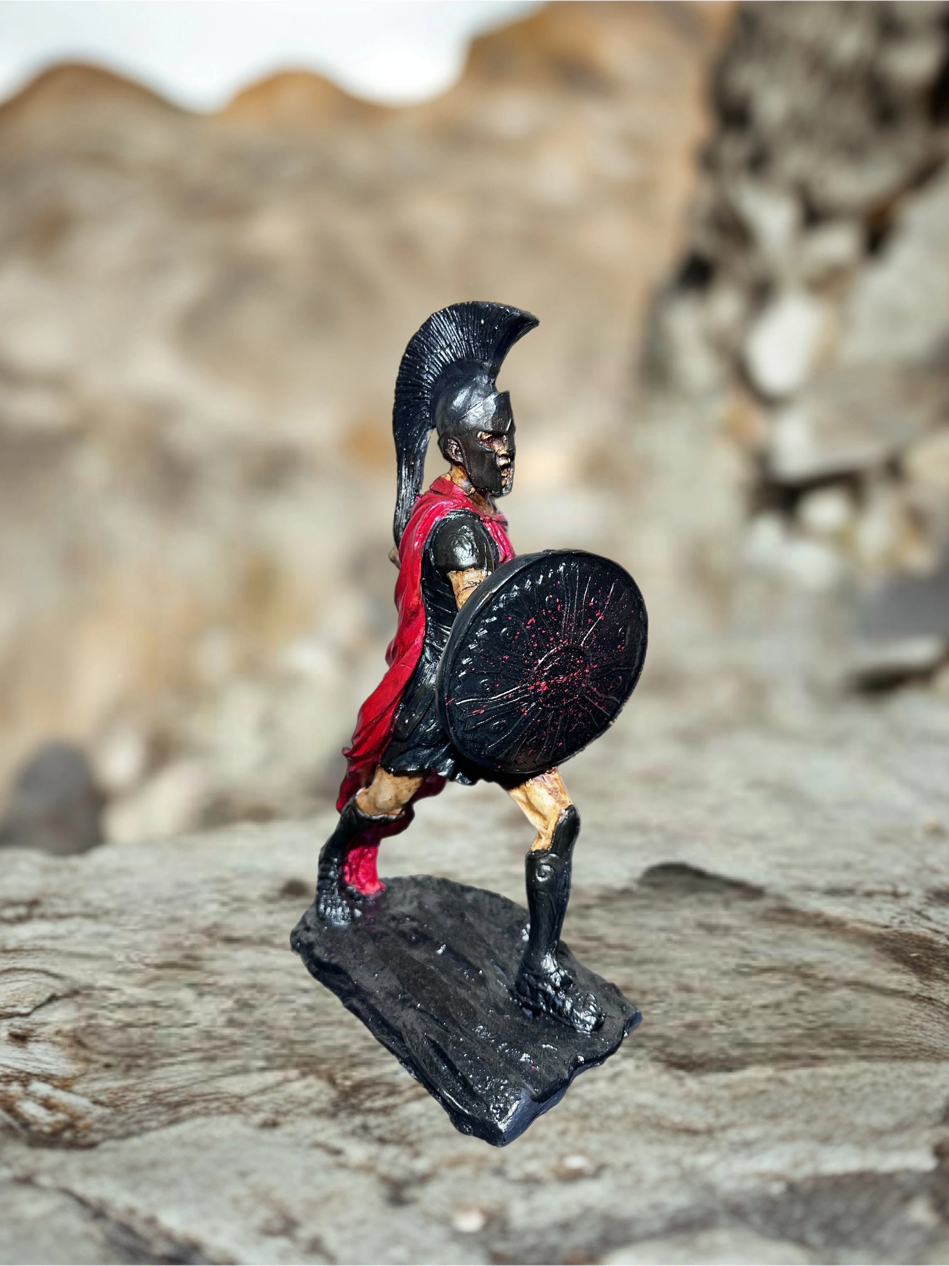 Son Dövüş Achilles ve Hector Mitolojik Heykeli - Achilles profilden görünüm