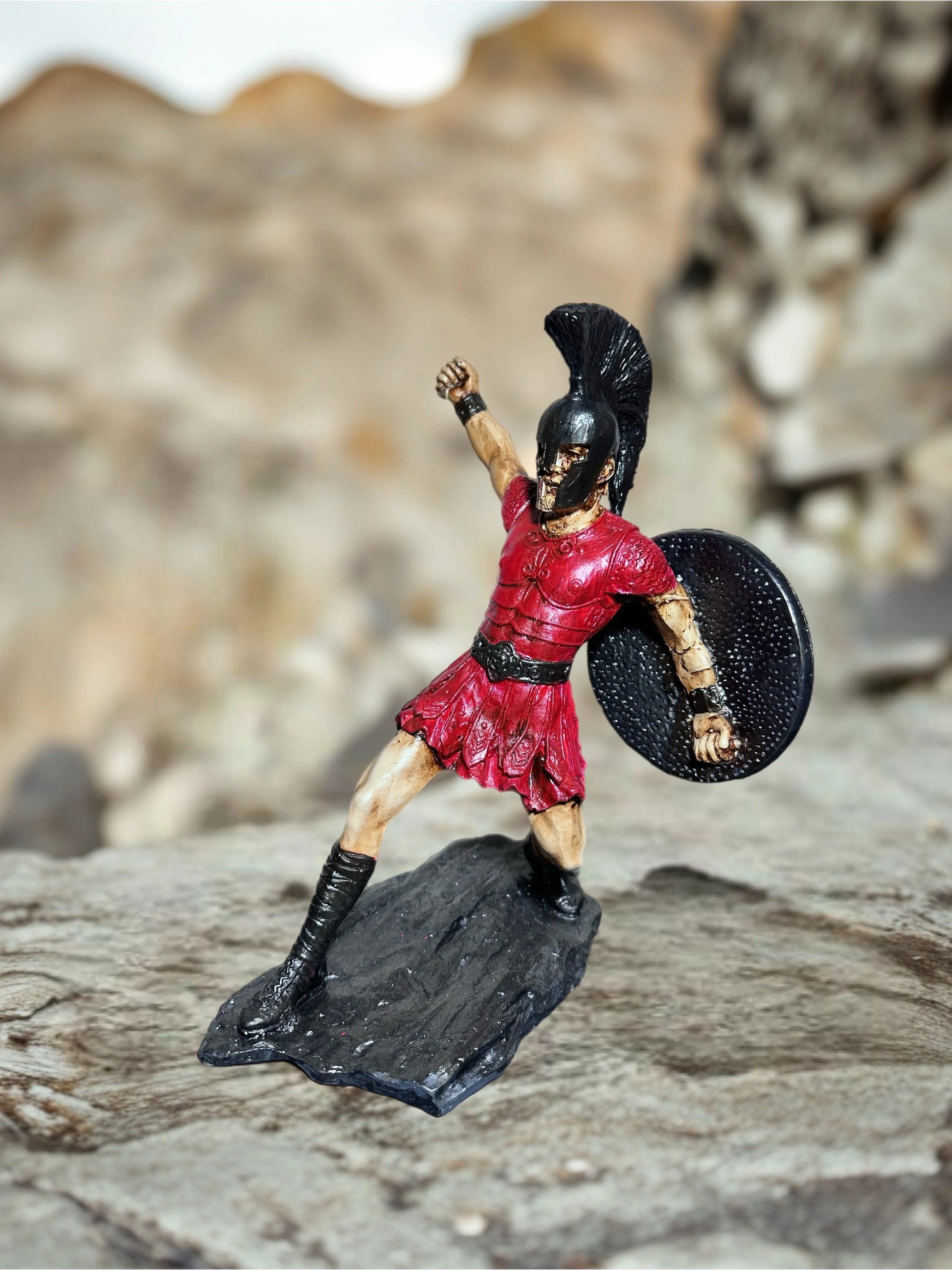 Son Dövüş Achilles ve Hector Mitolojik Heykeli - Hector profilden görünüm