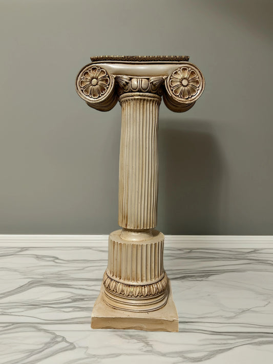 Zamanın Taşıyıcısı Antik Dekoratif Sütun Heykeli - Önden görünüm